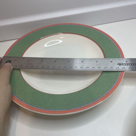 VILLEROY & BOCH Tipo Viva Green LARGE WIDE RIM SOUP SALAD BOWLS Set of 3 9” - Picture 9 of 10